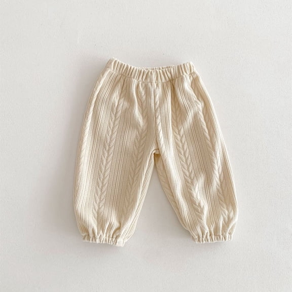 NAISIBABY Spring Baby Boys Girls Solid Color Trousers, Kids Mosquito Repellent Outwear Cotton Pants White 2T