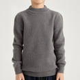 thumbnail image 1 of NAISIBABY Sweater for Kids Boys Girls, Long Sleeve Basic Solid Crew Neck Fall Winter Casual Warm Clothes Dark Gray 12-14T, 1 of 6