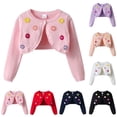 thumbnail image 1 of NAISIBABY Sweaters Cardigan for Girls Size 7, Floral Casual Open Front One Button Cardigan Outwear for Kids Autumn Pink, 1 of 8