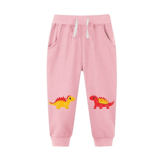 NAISIBABY Sweatpants for Boys Girls, with Pockets Fashion Graphic Drawstring Kids Casual Jogger Pants Pink 10T