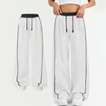 thumbnail image 1 of NAISIBABY Sweatpants for Girls, with Pockets High Waisted Drawstring Wide Leg Baggy Casual Athletic Pants White 12T, 1 of 9