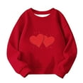 thumbnail image 1 of NAISIBABY Sweatshirt for Boys Girls (1-13T), Fleece Lined Heart Prints Long Sleeve Valentine's Day Pullover Hoodie Tops Red 8T, 1 of 5