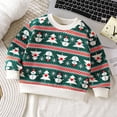 thumbnail image 1 of NAISIBABY Sweatshirt for Boys Girls, Crew Neck Long Sleeve Plush Thicken Fall Winter Casual Tops Green 6-7T, 1 of 3