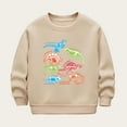 thumbnail image 1 of NAISIBABY Sweatshirt for Boys, Long Sleeve Dinosaur Prints Crew Neck Casual Pullover Tops Khaki 5-6T, 1 of 7
