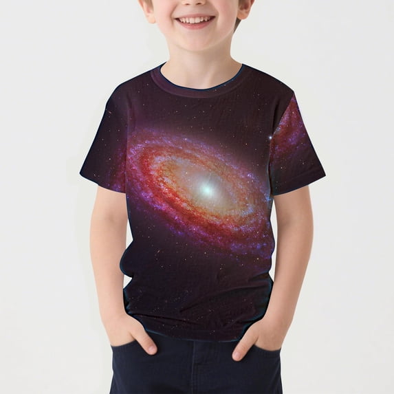 NAISIBABY T-Shirt for Boys, Short Sleeve Fashion Graphic Crewneck Kids Summer Casual Daily Tees Multicolor 7T