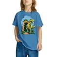 thumbnail image 1 of NAISIBABY T-Shirt for Kids Boys, Crew Neck Graphic Short Sleeve Casual Pullover Top Blue 4-5T, 1 of 4