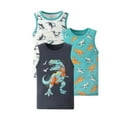 thumbnail image 1 of NAISIBABY Tank Tops for Boys, Graphic Sleeveless Cotton Casual Undershirts 3-Pack Dark Gray 7-8T, 1 of 2