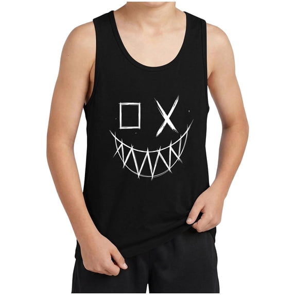 NAISIBABY Tank Tops for Boys Size 8, Sleeveless Fashion Graphic Loose Fit Summer Casual Athletic Tops (6-15T)