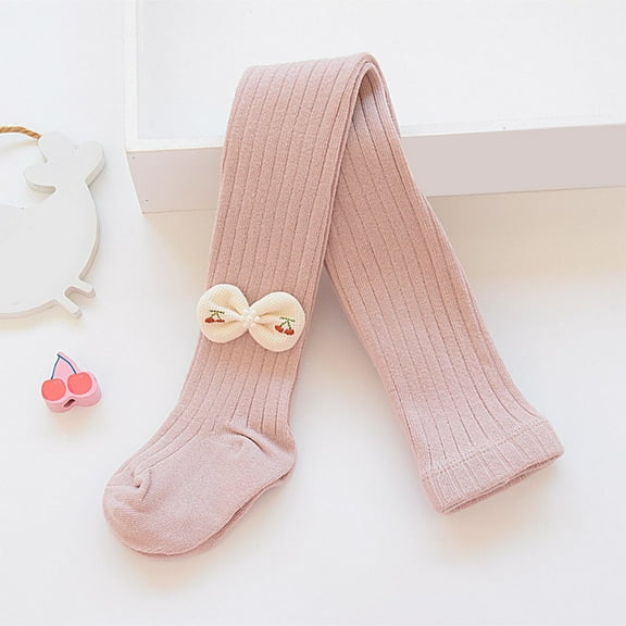 NAISIBABY Tights for Girls, Cotton Stretch Elastic Waist Uniform Dance Leggings Casual Pantyhose Pink 4T