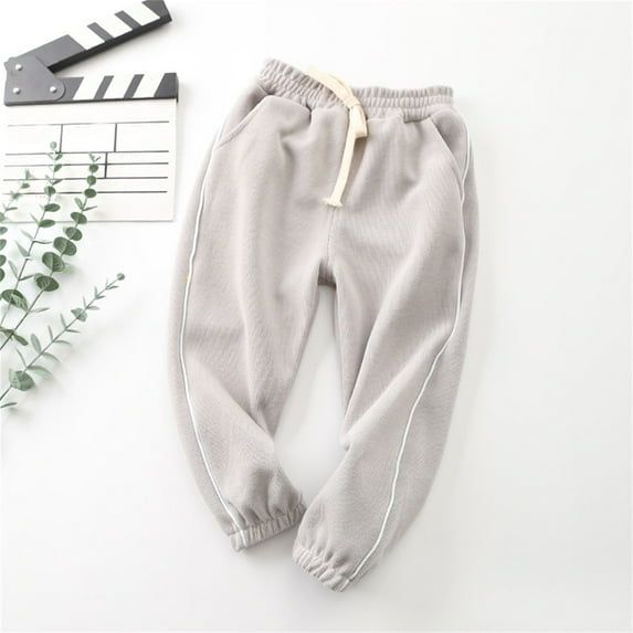 NAISIBABY Toddler Baby Boys Girls Candy Color Solid Pants, Kids Leggings Casual Sports Pants Gray 6T