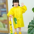 thumbnail image 1 of NAISIBABY Toddler Baby Boys Girls Cute Solid Color Rainwear, Kids Waterpoof Rain Hooded Jacket Coat Raincoat with Storage Bag Yellow 4 T, 1 of 9