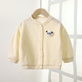 thumbnail image 1 of NAISIBABY Toddler Boys Girls Cardigan Sweater, Long Sleeve Cute Prints Lightweight Soft Casual Keep Warm Coat White 2-3T, 1 of 3