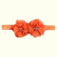 thumbnail image 1 of NAISIBABY Toddler Boys Girls Headbands, No Slip Bowknot Flower Solid Color Cute Stretch Headdress Orange Free Size, 1 of 4