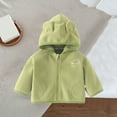thumbnail image 1 of NAISIBABY Toddler Boys Girls Warm Coat, Plus Velvet Cute Solid Kids Hooded Cotton Jacket Green 3T, 1 of 8