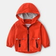 thumbnail image 1 of NAISIBABY Toddler Boys Jacket, Active Fit Fashion Graphic Zip-Up Pockets Hooded Windbreaker Coat Red 2T, 1 of 3