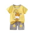 thumbnail image 1 of NAISIBABY Toddler Boys Outfit 2-Piece, Cute Short Sleeve T-Shirt and Shorts Soft Cotton Kids Summer Casual Clothes Sets Multicolor 2T, 1 of 5