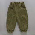 thumbnail image 1 of NAISIBABY Toddler Boys Straight Pants, Elastic Waist Pockets Solid Color Casual Cotton Long Pants Army Green 2-3T, 1 of 7
