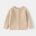thumbnail image 1 of NAISIBABY Toddler Boys Sweater, Crew Neck Pullover Knitted Long Sleeve Warm Fall Winter Clothes Khaki 4T, 1 of 9