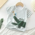 thumbnail image 1 of NAISIBABY Toddler Boys Tops, Casual Cotton Short Sleeve Pullover Graphic T-Shirt Army Green 6-9Months, 1 of 3