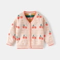 thumbnail image 1 of NAISIBABY Toddler Girls Cardigan Sweater, Long Sleeve Cute Knitted Graphic Buttons Casual Keep Warm Coat Pink 5T, 1 of 9