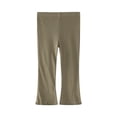 thumbnail image 1 of NAISIBABY Toddler Girls Flare Leggings, Stretch Soft High Waist Solid Color Cotton Basic Tight Pants Army Green 5T, 1 of 1