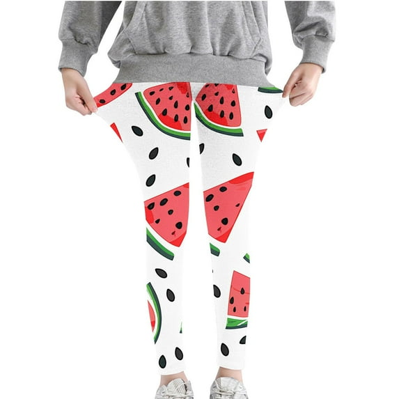 NAISIBABY Toddler Girls Leggings Pants, Stretchy Soft High Waisted Fashion Prints Kids Outerwear Pants Multicolor 5-6T