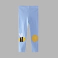 thumbnail image 1 of NAISIBABY Toddler Girls Leggings, Slim Elastic Cotton Stretch Cute Graphic Dance Yoga Tight Pants Light Blue 7T, 1 of 4
