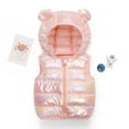 thumbnail image 1 of NAISIBABY Toddler Girls Vest Jacket 6T, Sleeveless Cute Hooded Zipper Fall Winter Warm Outerwear Coat Pink(1-6T), 1 of 9