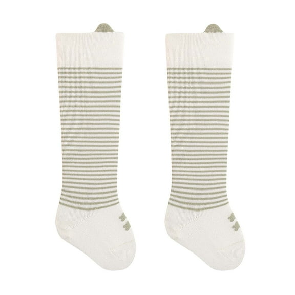 NAISIBABY Toddler Knee High Socks, Breathable Thin Soft Cotton Stretchy Baby Casual Tube Long Socks Green 2T