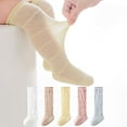 thumbnail image 1 of NAISIBABY Toddler Over Knee Socks(1-5T), Infant Long Socks Non Slip Stretch Breathable Baby Mosquito Proof Socks Yellow 3T, 1 of 6