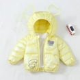 thumbnail image 1 of NAISIBABY Toddler Puffer Jacket 6T, Lightweight Warm Zip Up Fall Winter Clothes Cute Hooded Boys Girls Quilted Coat Yellow(1-6T), 1 of 9