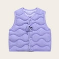 thumbnail image 1 of NAISIBABY Toddler Vest jacket, Graphic Buttons Sleeveless Fall Winter Thermal Boys Girls Puffer Coat Purple 7T, 1 of 4