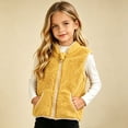 thumbnail image 1 of NAISIBABY Vest for Girls Fleece Zip-Up Winter Warm Sleeveless Pullover Outerwear Yellow Size 8, 1 of 6