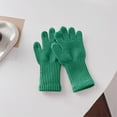 thumbnail image 1 of NAISIBABY Winter Gloves for Boys Girls, Full Finger Stretch Thicken Warm Kids Knit Gloves Green, 1 of 4