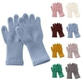 thumbnail image 1 of NAISIBABY Winter Gloves for Boys Girls, Thicken Warm Stretch Full Finger Kids Knit Gloves Blue, 1 of 5