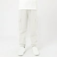 thumbnail image 1 of NAISIBABY Toddler Boys Girls Cargo Pants, Fashion Solid Color Elastic Waist Kids Casual Pants White 11-12T, 1 of 7