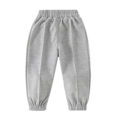 NAISIBABY Toddler Boys Girls Sweatpants, Comfy Solid Color Elastic Waist Casual Cotton Pants Gray 1-2T
