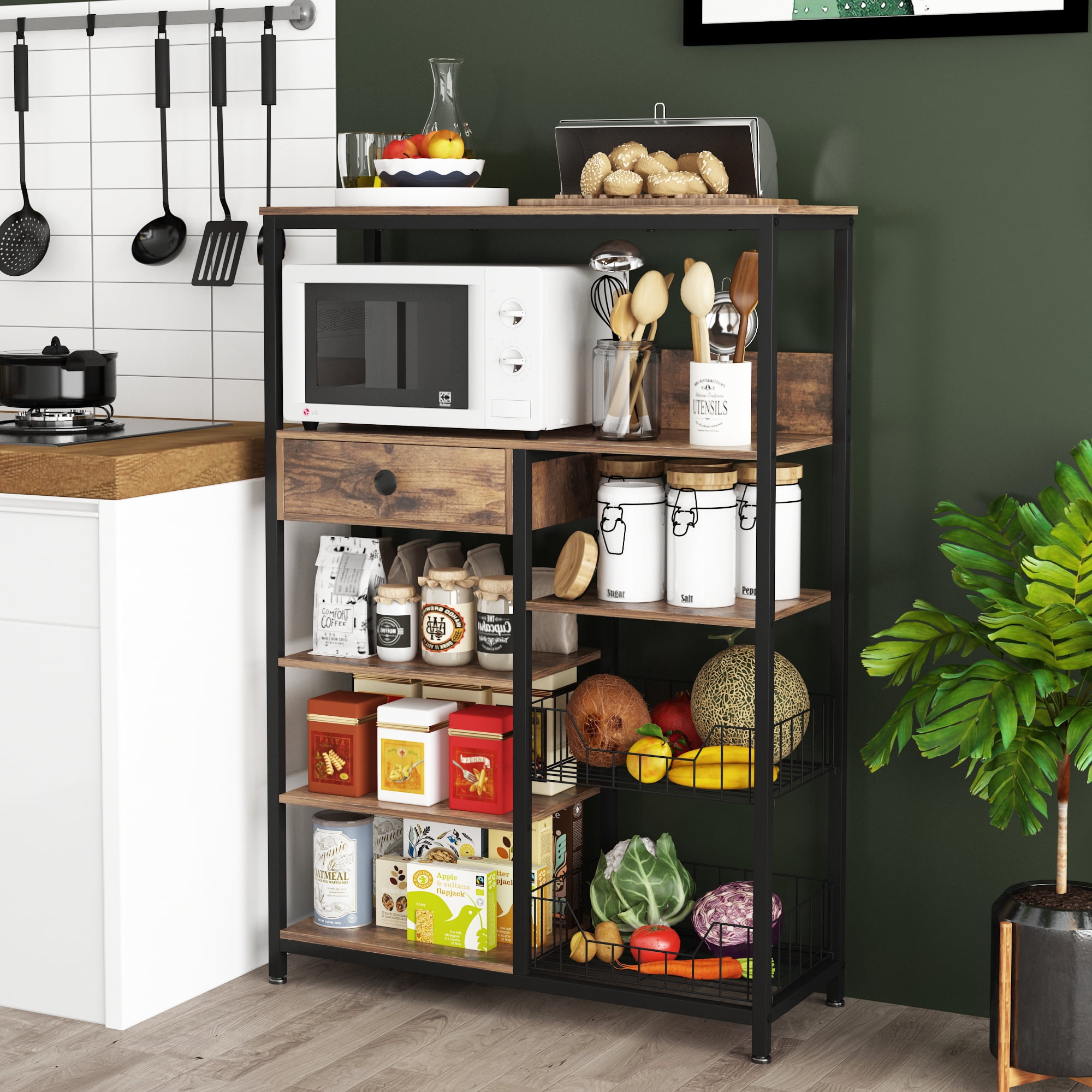 https://i5.walmartimages.com/seo/NAIYUFA-5-Tier-Kitchen-Bakers-Rack-with-Storage-Microwave-Oven-Stand-Utility-Brown-Storage-Shelf-with-Drawer-and-Mesh-Baskets_68c57967-c3b8-4058-bf88-c348af744fc5.d406a54109996ca00e742f731c7eb9d0.jpeg