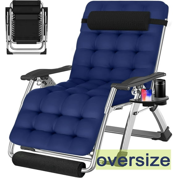 NAIZEA Oversized Zero Gravity Chair,29In XL Premium Lawn Folding Lounge Chairs