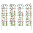 thumbnail image 1 of NAIZEA 4 Pack Garden Trellis for Climbing Plants 60" x 16" Iron Plant Trellis for Potted Plant Support Tall Wall Metal Trellis for Climbing Vegetable Flower Rose Vine Cucumber Green, 1 of 11