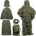 thumbnail image 1 of NAIZEA 5 in 1 Ghillie Suit, 3D Camouflage Apparel w/Jacket, Pants, Hood, Carry Bag for Adults/Youth, S/M/L/XL/XXL, 1 of 8
