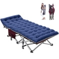 thumbnail image 1 of NAIZEA 75" Folding Bed Cot for Adults, Portable Sleeping Cot Guest Bed with Mattress, Heavy Duty Outdoor Camping Cots with Carry Bag, 1 of 9