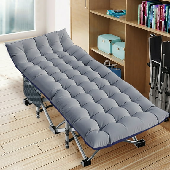 NAIZEA 75" Folding Bed Cot with Mattress, Portable Folding Guest Bed, Heavy Duty Sleeping Bed Cot, Camping Bed Cot with Carry Bag