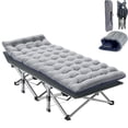 thumbnail image 1 of NAIZEA 75" Folding Camping Bed for Adult, Sleeping Cot Guest Bed with Mattress, Folding Camping Cot with Carry Bag, 1 of 7