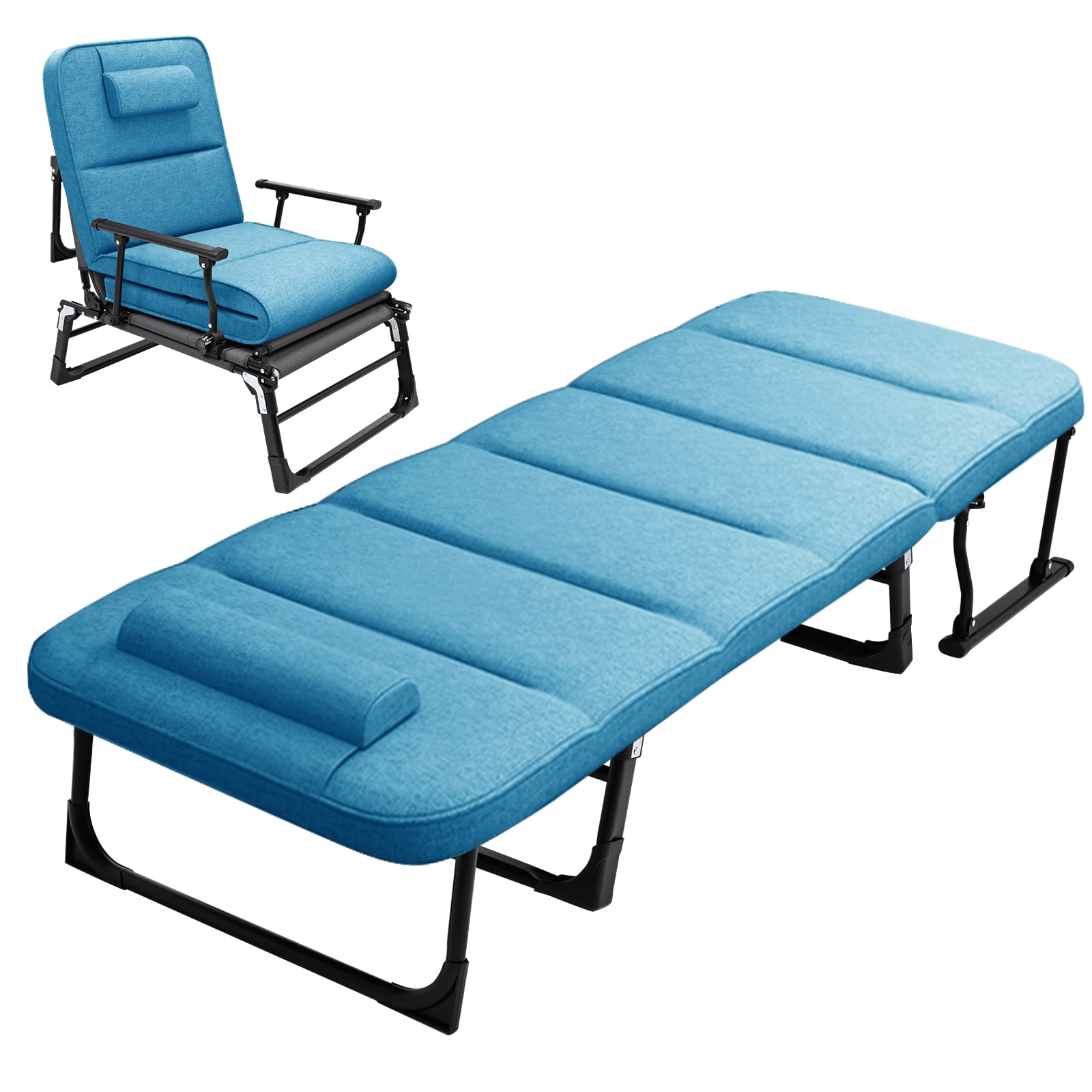 NAIZEA Folding Camping Cot, Portable Folding Lounge Chair, with