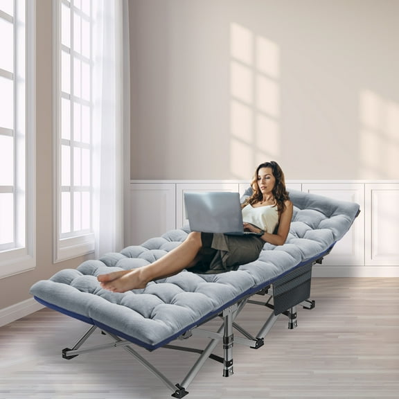 NAIZEA Folding Camping Cot for Adults, Lounge Chair,Portable travel cot