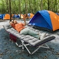 thumbnail image 1 of NAIZEA Folding Camping Cots for Adults, Folding Cot Bed Camping Bed Camp Cot Portable Military Cot, Heavy Duty Wide Sleeping Cots with Carry Bag, 1 of 11