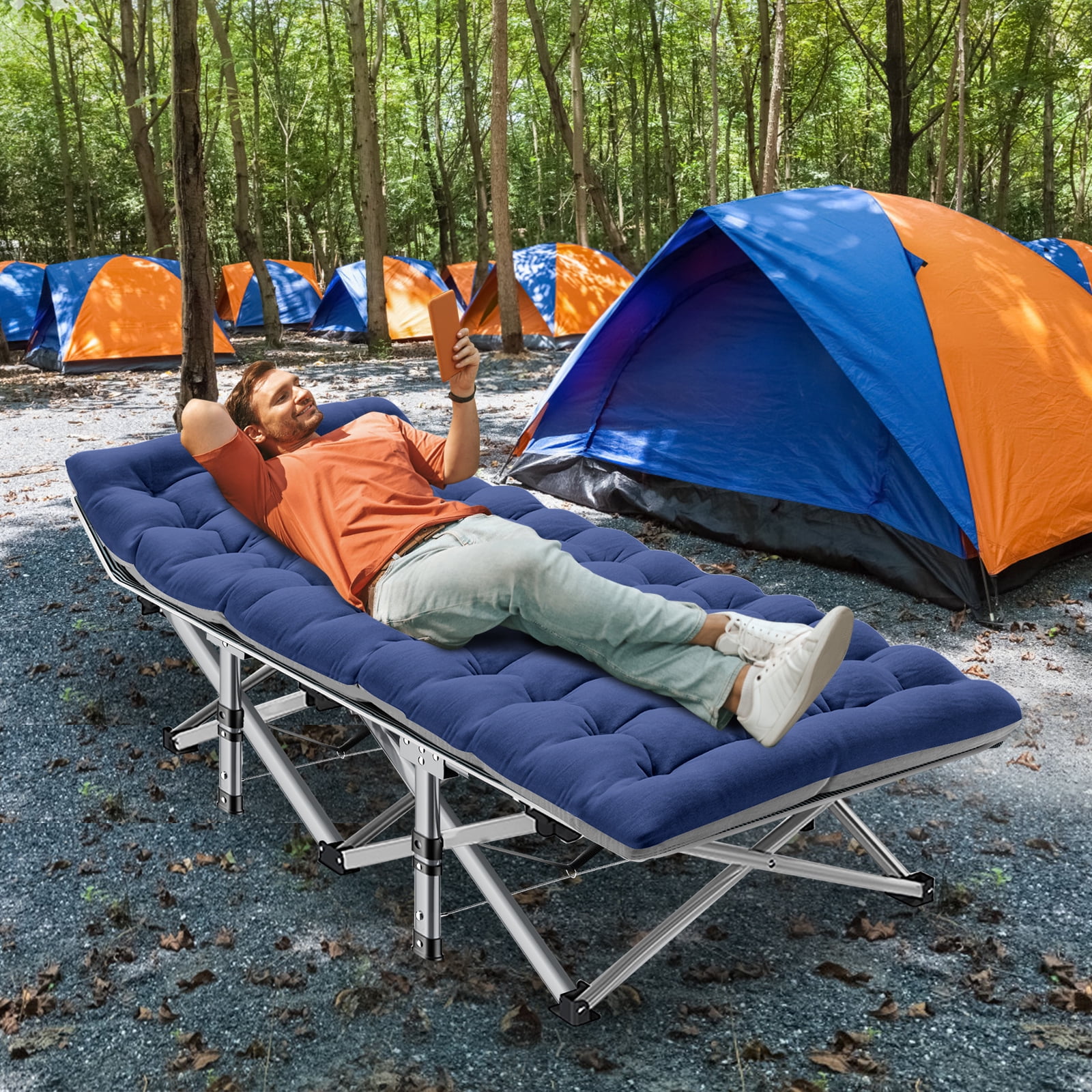 NAIZEA Folding Camping Cots for Adults, Folding Cot Bed Camping Bed