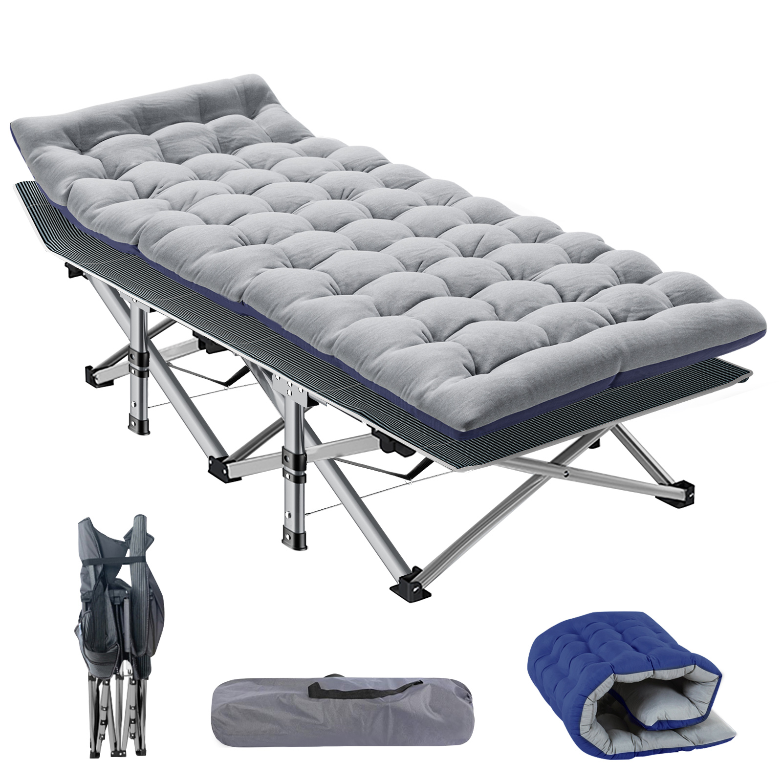 NAIZEA Folding Camping Cots for Adults, Folding Cot Bed Camping Bed