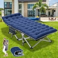 thumbnail image 1 of NAIZEA Folding Cots Bed for Adults ,Outdoor Camping Cot with Pearl Mattress & Carry Bag, 1 of 11